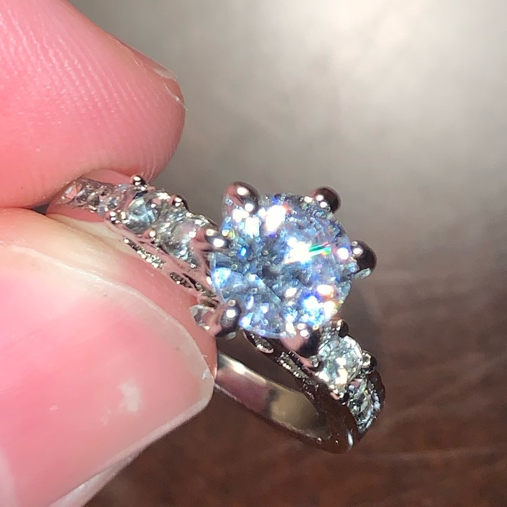 Ring with sapphire rock at top SIZE 8
